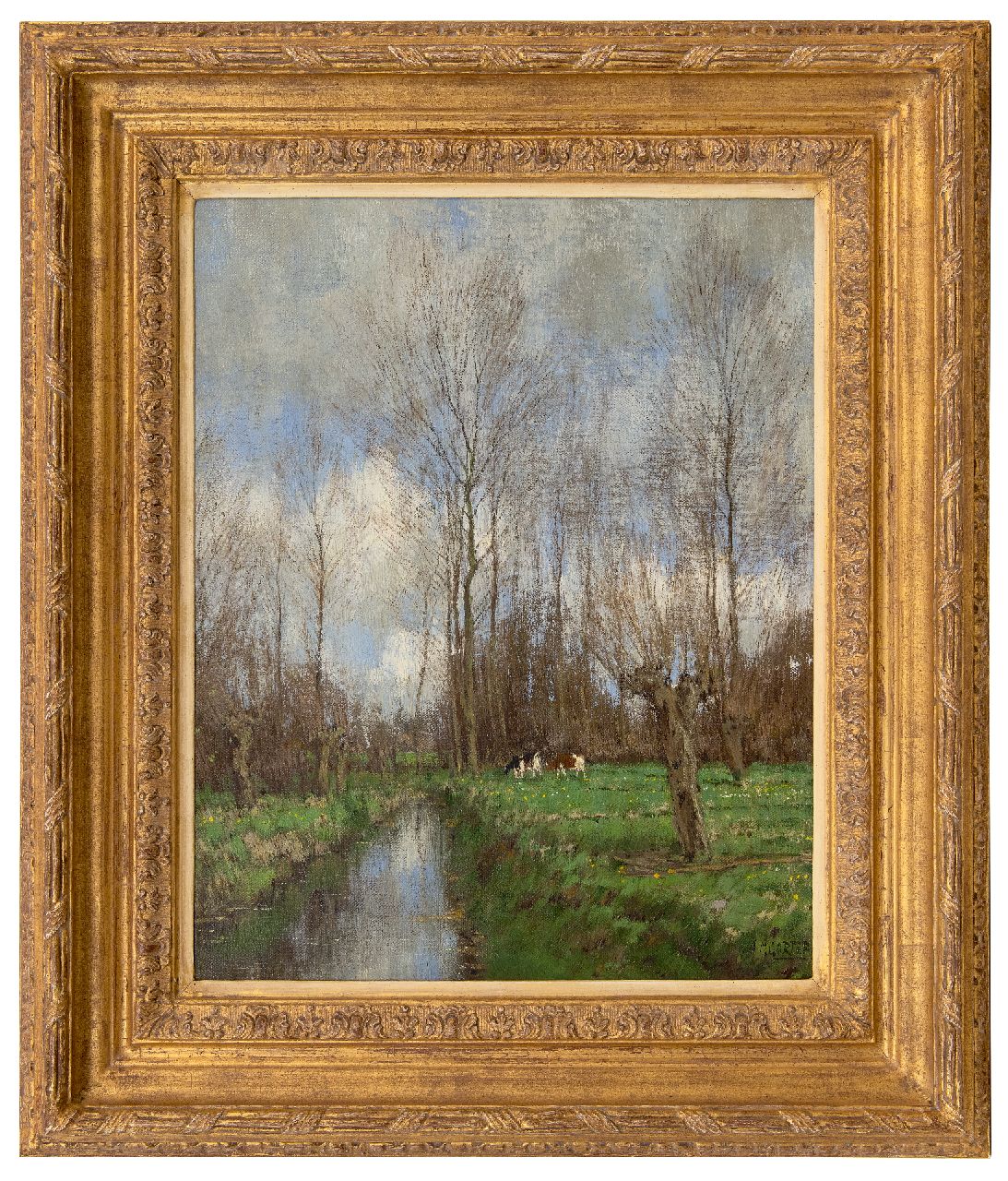 Gorter A.M. | 'Arnold' Marc Gorter | Schilderijen te koop aangeboden | Gezicht op de Vordense Beek, olieverf op doek 49,5 x 39,4 cm, gesigneerd rechtsonder Gorter A.M. | 'Arnold' Marc Gorter | Schilderijen te koop aangeboden | Gezicht op de Vordense Beek, olieverf op doek 49,5 x 39,4 cm, gesigneerd rechtsonder