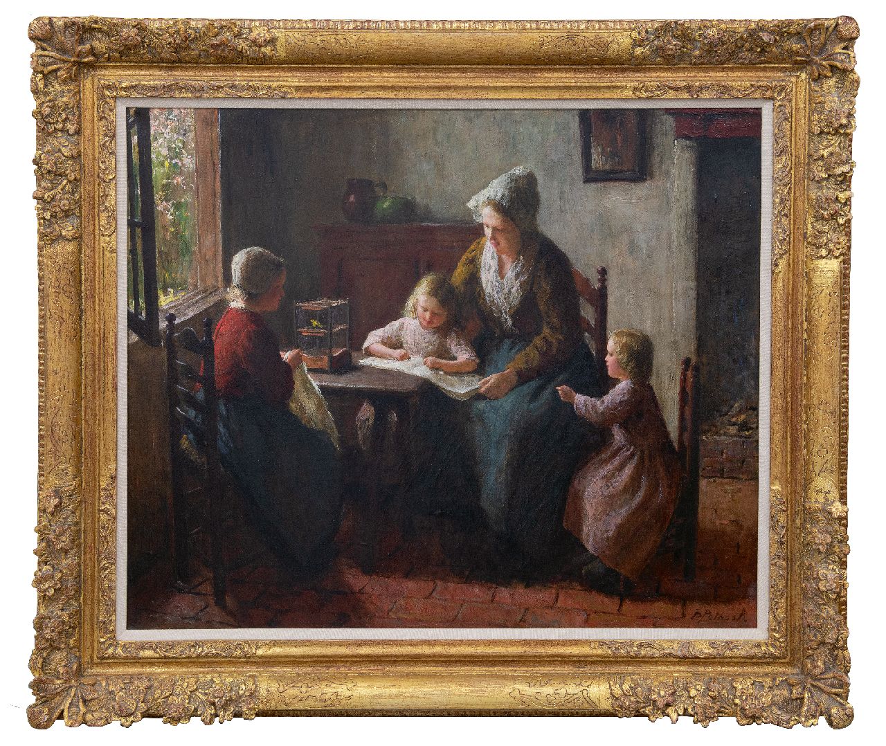 Pothast B.J.C. | 'Bernard' Jean Corneille Pothast | Schilderijen te koop aangeboden | Het prentenboek, olieverf op doek 64,1 x 77,1 cm, gesigneerd rechtsonder Pothast B.J.C. | 'Bernard' Jean Corneille Pothast | Schilderijen te koop aangeboden | Het prentenboek, olieverf op doek 64,1 x 77,1 cm, gesigneerd rechtsonder
