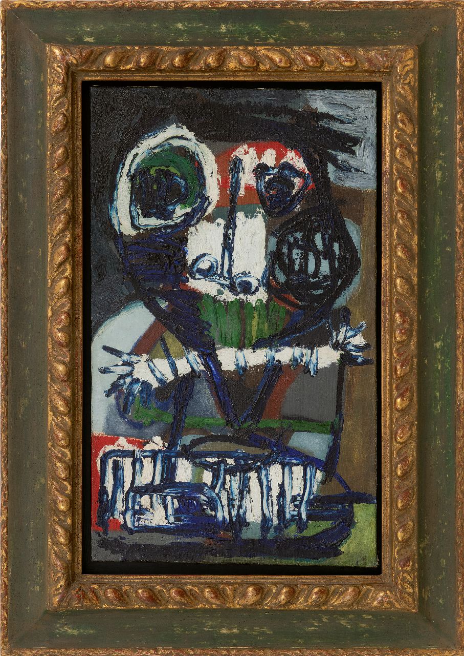 Appel C.K. | Christiaan 'Karel' Appel | Schilderijen te koop aangeboden | Le Roi Mage, olieverf op doek 53,5 x 32,1 cm, gesigneerd linksboven en te dateren 1952-1953 Appel C.K. | Christiaan 'Karel' Appel | Schilderijen te koop aangeboden | Le Roi Mage, olieverf op doek 53,5 x 32,1 cm, gesigneerd linksboven en te dateren 1952-1953
