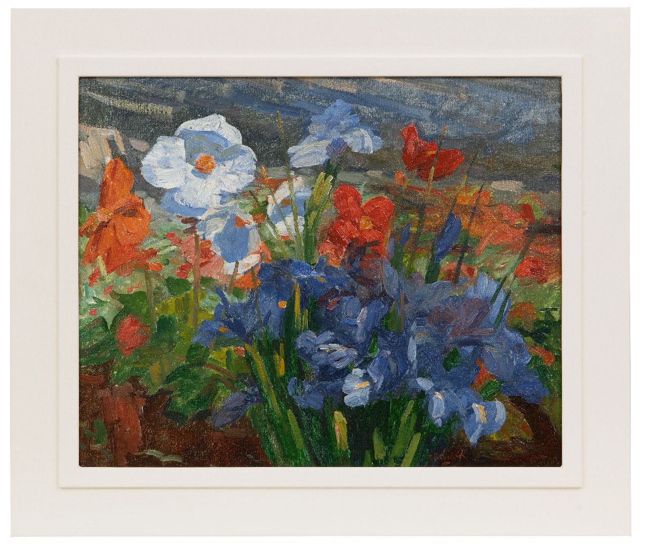 Bobeldijk F. | Felicien Bobeldijk | Schilderijen te koop aangeboden | Kas in Aalsmeer, olieverf op doek 41,3 x 51,3 cm, gesigneerd rechtsonder Bobeldijk F. | Felicien Bobeldijk | Schilderijen te koop aangeboden | Kas in Aalsmeer, olieverf op doek 41,3 x 51,3 cm, gesigneerd rechtsonder