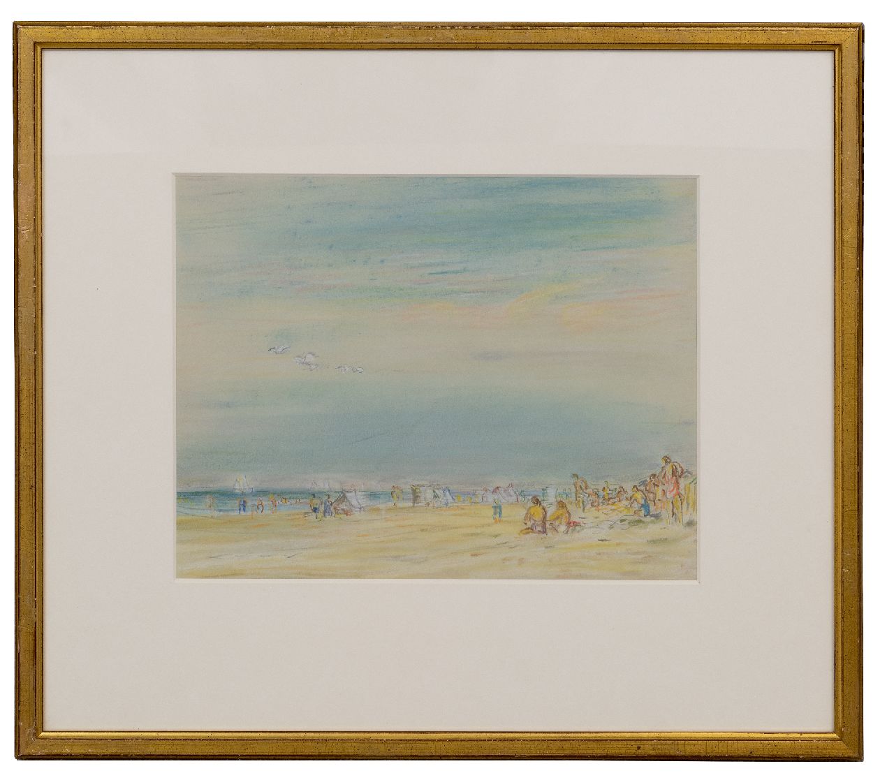 Gestel L. | Leendert 'Leo' Gestel | Aquarellen en tekeningen te koop aangeboden | Strandgezicht Zandvoort, pastel op papier 23,7 x 30,0 cm Gestel L. | Leendert 'Leo' Gestel | Aquarellen en tekeningen te koop aangeboden | Strandgezicht Zandvoort, pastel op papier 23,7 x 30,0 cm