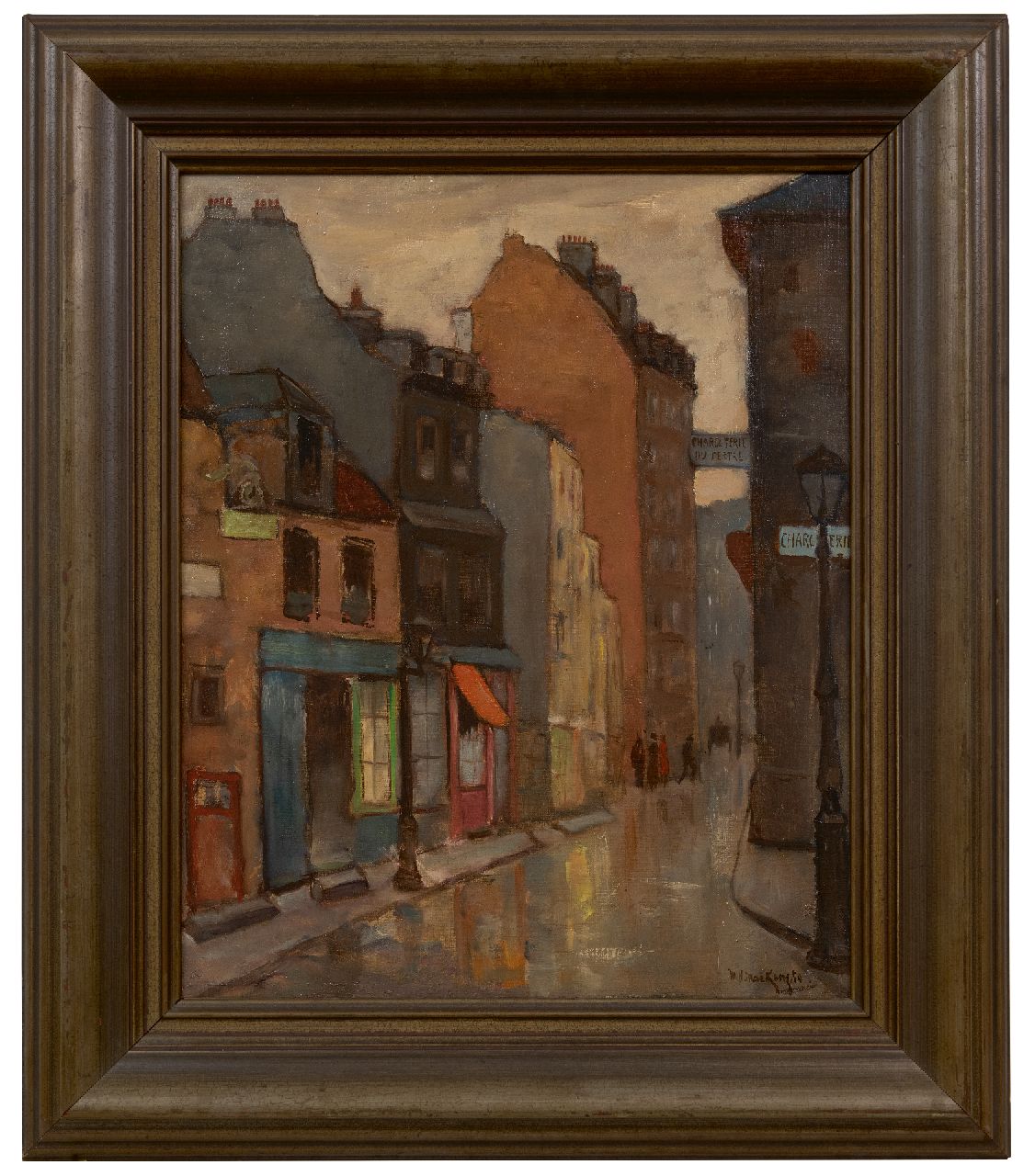 Mackenzie M.H. | Marie Henri Mackenzie, Straatje op Montmartre, olieverf op doek 55,2 x 46,4 cm, gesigneerd rechtsonder Mackenzie M.H. | Marie Henri Mackenzie, Straatje op Montmartre, olieverf op doek 55,2 x 46,4 cm, gesigneerd rechtsonder