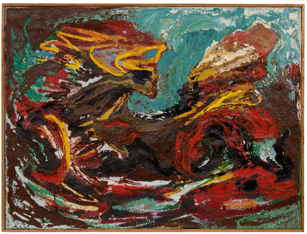 Hunziker F. | Frieda Hunziker, Golf, olieverf op doek 75,2 x 100,2 cm, gesigneerd verso met initialen en te dateren ca. 1964 Hunziker F. | Frieda Hunziker, Golf, olieverf op doek 75,2 x 100,2 cm, gesigneerd verso met initialen en te dateren ca. 1964