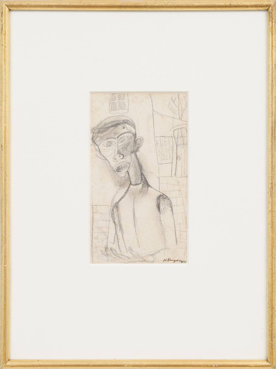 Kruyder H.J. | 'Herman' Justus Kruyder | Aquarellen en tekeningen te koop aangeboden | Een man: 'hier koopt men', tekening op papier 18,0 x 11,0 cm, gesigneerd rechtsonder en gedateerd 1929 (niet te koop) Kruyder H.J. | 'Herman' Justus Kruyder | Aquarellen en tekeningen te koop aangeboden | Een man: 'hier koopt men', tekening op papier 18,0 x 11,0 cm, gesigneerd rechtsonder en gedateerd 1929 (niet te koop)