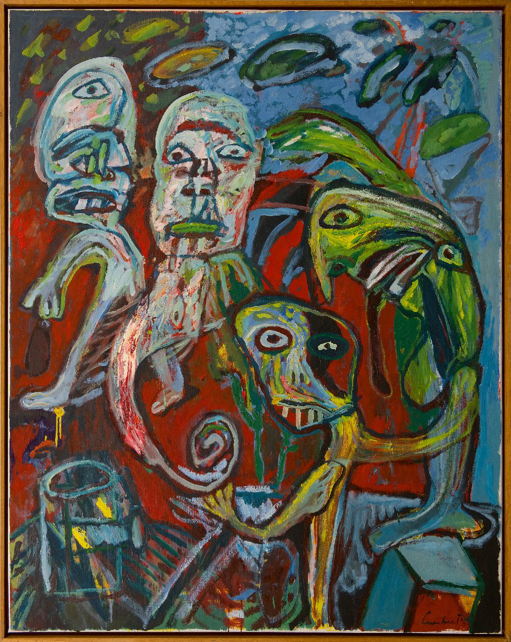 Lucebert (Lubertus Jacobus Swaanswijk) | Lucebert (Lubertus Jacobus Swaanswijk) | Schilderijen te koop aangeboden | In het honinghuis, olieverf op doek 145,2 x 114,8 cm, gesigneerd rechtsonder en gedateerd '89 Lucebert (Lubertus Jacobus Swaanswijk) | Lucebert (Lubertus Jacobus Swaanswijk) | Schilderijen te koop aangeboden | In het honinghuis, olieverf op doek 145,2 x 114,8 cm, gesigneerd rechtsonder en gedateerd '89