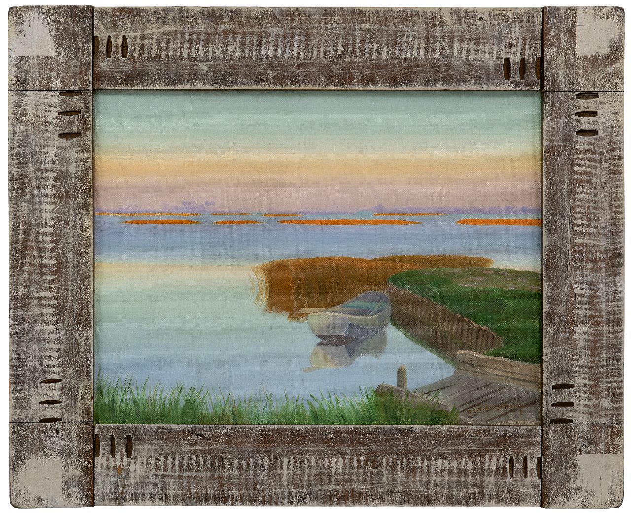 Smorenberg D.  | Dirk Smorenberg | Schilderijen te koop aangeboden | Zomerdag bij de Loosdrechtse Plassen, olieverf op doek 30,2 x 40,2 cm, gesigneerd rechtsonder