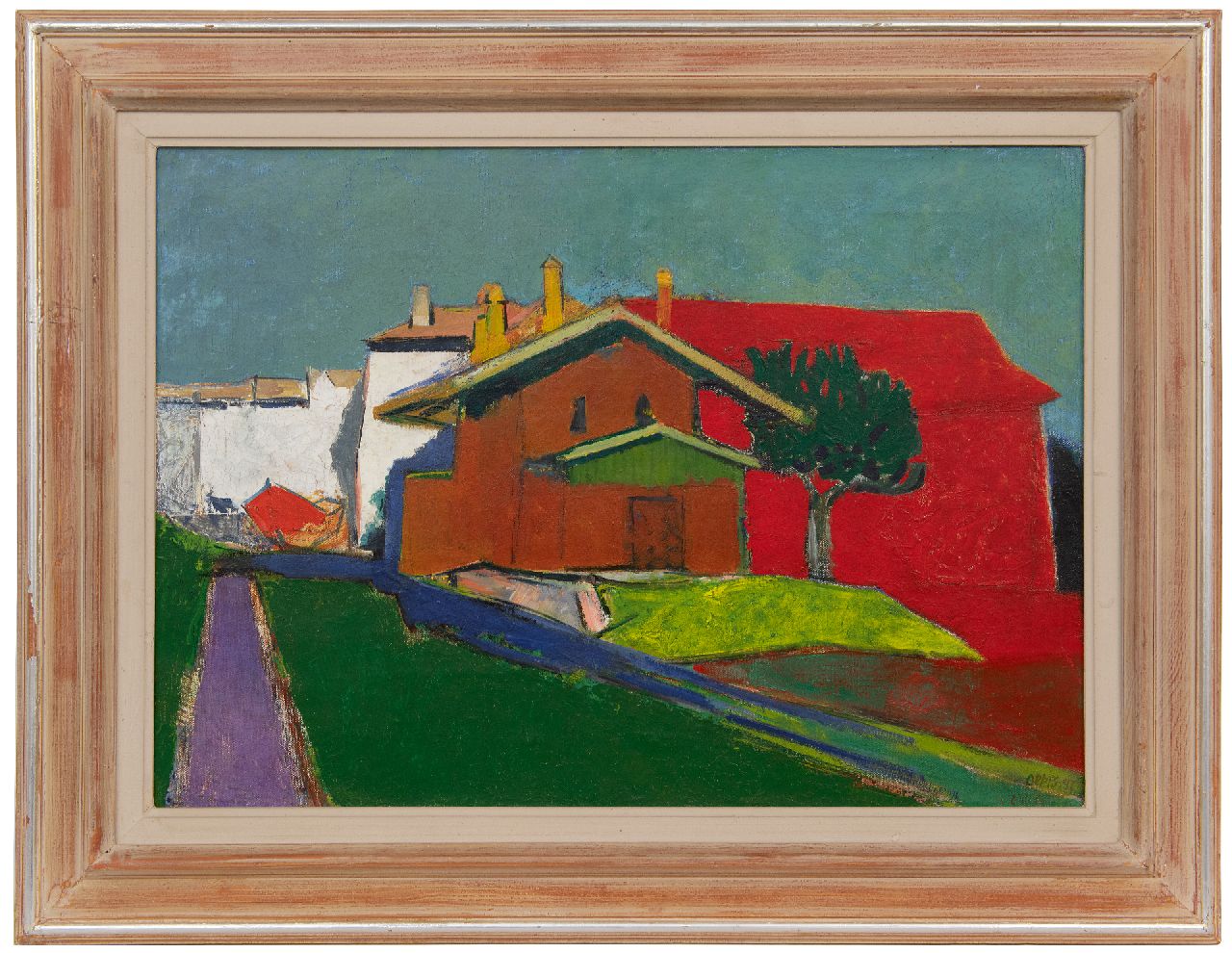 Oepts W.A. | Willem Anthonie 'Wim' Oepts | Schilderijen te koop aangeboden | Frans dorpje, olieverf op doek 45,9 x 65,1 cm, gesigneerd rechtsonder (tweemaal) en gedateerd '47 Oepts W.A. | Willem Anthonie 'Wim' Oepts | Schilderijen te koop aangeboden | Frans dorpje, olieverf op doek 45,9 x 65,1 cm, gesigneerd rechtsonder (tweemaal) en gedateerd '47