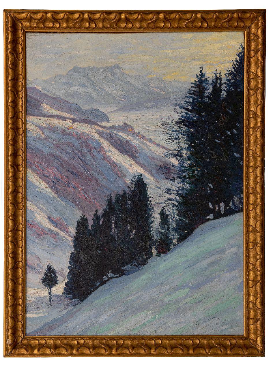 Filarski D.H.W. | 'Dirk' Herman Willem Filarski | Schilderijen te koop aangeboden | De Col de Sonloup in de sneeuw, olieverf op doek 92,8 x 65,4 cm, gesigneerd rechtsonder en gedateeerd '12 Filarski D.H.W. | 'Dirk' Herman Willem Filarski | Schilderijen te koop aangeboden | De Col de Sonloup in de sneeuw, olieverf op doek 92,8 x 65,4 cm, gesigneerd rechtsonder en gedateeerd '12