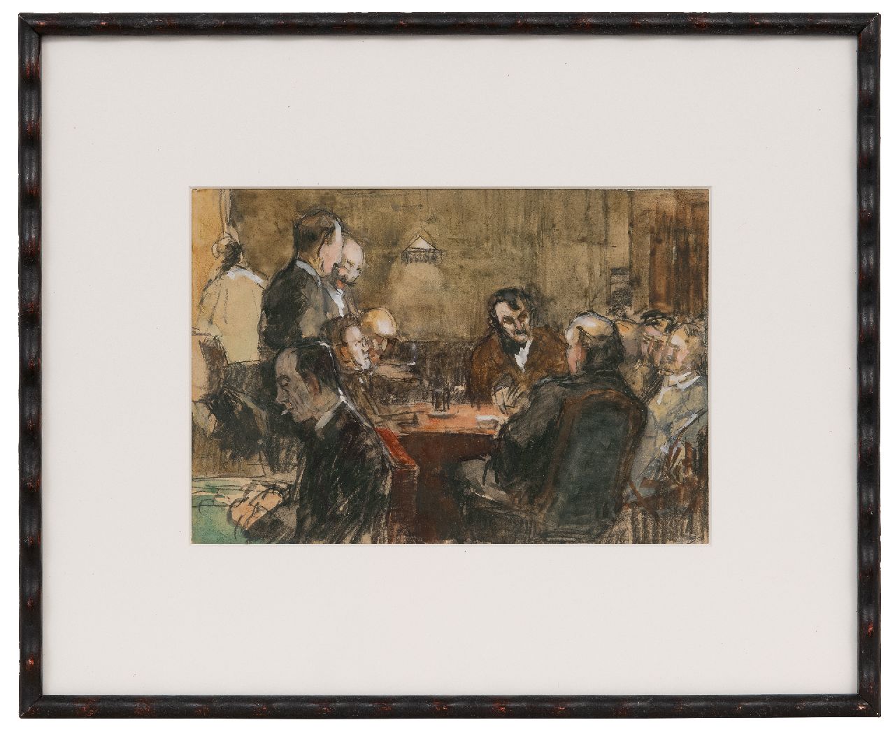 Arntzenius P.F.N.J. | Pieter Florentius Nicolaas Jacobus 'Floris' Arntzenius | te koop aangeboden | Avondje met vrienden in Pulchri Studio, Den Haag, aquarel en potlood op papier 16,0 x 23,0 cm Arntzenius P.F.N.J. | Pieter Florentius Nicolaas Jacobus 'Floris' Arntzenius | te koop aangeboden | Avondje met vrienden in Pulchri Studio, Den Haag, aquarel en potlood op papier 16,0 x 23,0 cm