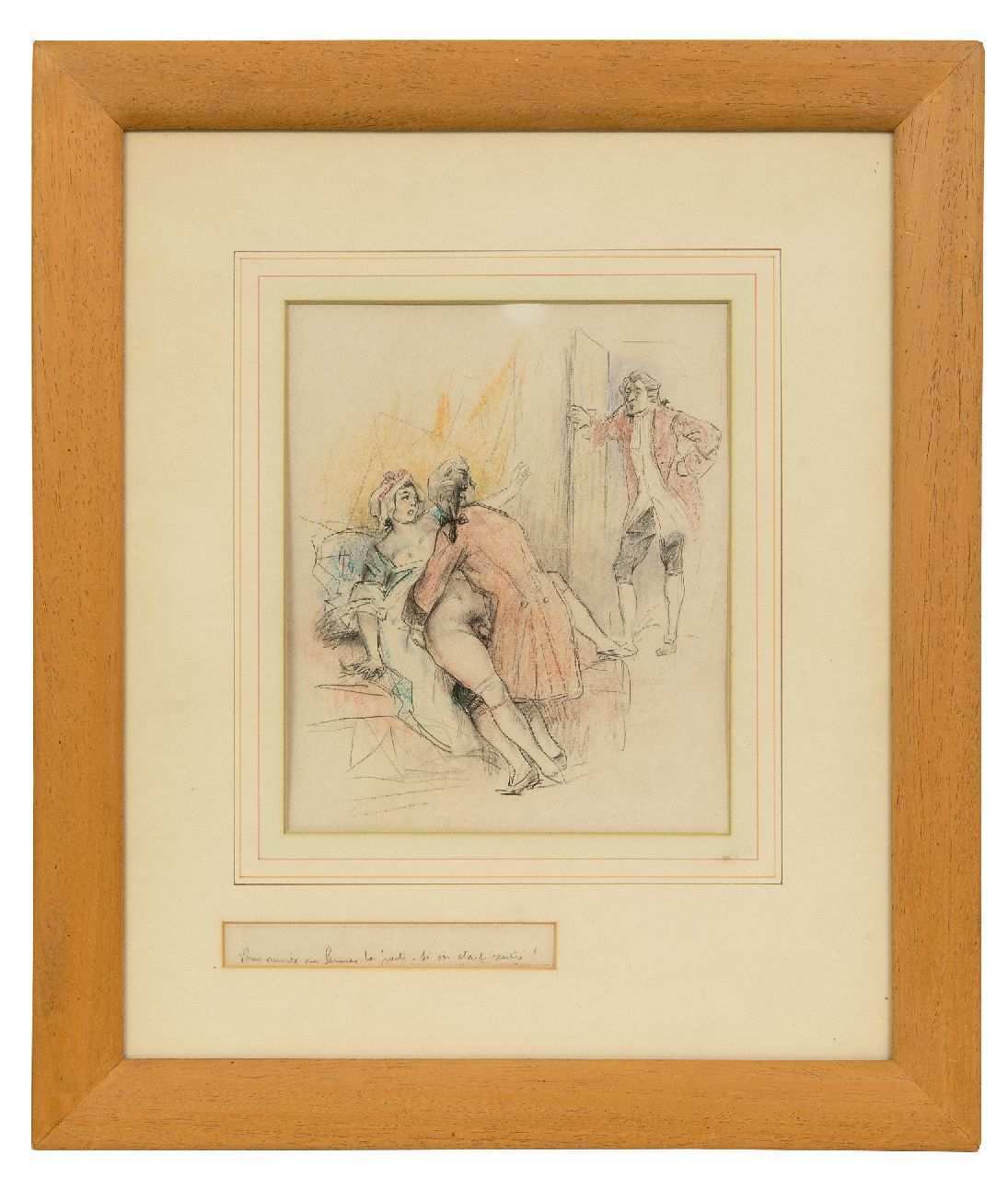 Poulton T.L. | Thomas Leycester 'Tom' Poulton, Vous auriez pu fermer la porte. Si on était rentré! / U had de deur kunnen sluiten. Stel je voor dat hij was teruggekomen!, kleurpotlood op papier 21,5 x 18,0 cm Poulton T.L. | Thomas Leycester 'Tom' Poulton, Vous auriez pu fermer la porte. Si on était rentré! / U had de deur kunnen sluiten. Stel je voor dat hij was teruggekomen!, kleurpotlood op papier 21,5 x 18,0 cm