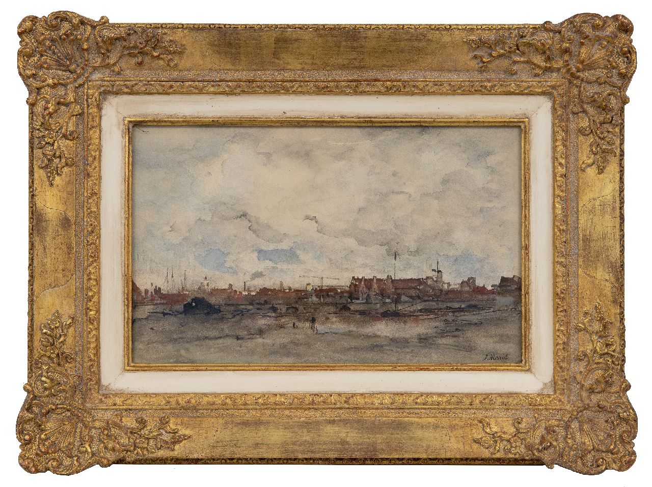 Maris J.H. | Jacobus Hendricus 'Jacob' Maris | Aquarellen en tekeningen te koop aangeboden | Gezicht op Amsterdam (vermoedelijk), aquarel op papier 21,0 x 34,0 cm, gesigneerd rechtsonder Maris J.H. | Jacobus Hendricus 'Jacob' Maris | Aquarellen en tekeningen te koop aangeboden | Gezicht op Amsterdam (vermoedelijk), aquarel op papier 21,0 x 34,0 cm, gesigneerd rechtsonder