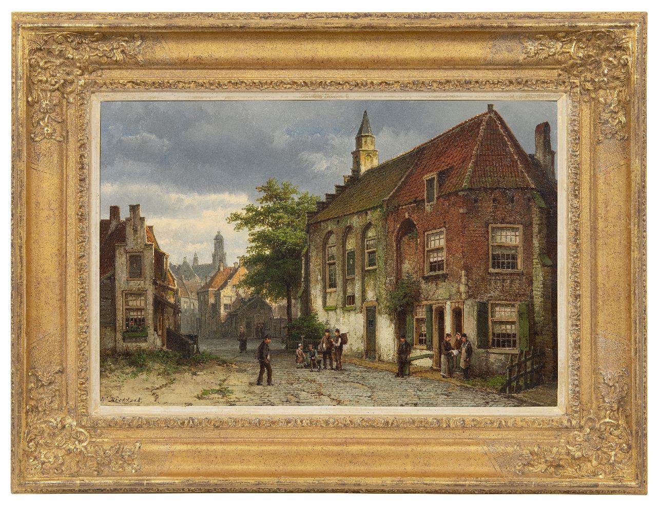 Koekkoek W. | Willem Koekkoek | Schilderijen te koop aangeboden | Gezicht op de Sint Barbarakapel in 's-Hertogenbosch, olieverf op doek 37,9 x 56,3 cm, gesigneerd linksonder Koekkoek W. | Willem Koekkoek | Schilderijen te koop aangeboden | Gezicht op de Sint Barbarakapel in 's-Hertogenbosch, olieverf op doek 37,9 x 56,3 cm, gesigneerd linksonder
