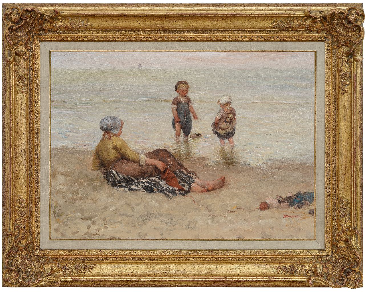 Blommers B.J.  | Bernardus Johannes 'Bernard' Blommers | Schilderijen te koop aangeboden | Pootjebaden, olieverf op doek 48,0 x 66,9 cm, gesigneerd rechtsonder