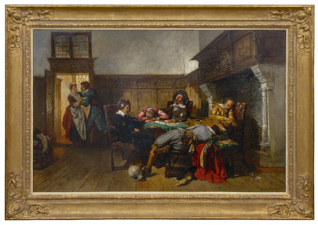 Kate H.F.C. ten | 'Herman' Frederik Carel ten Kate, De liefde is wakker als anderen slapen, olieverf op doek 76,2 x 115,4 cm, gesigneerd rechtsonder Kate H.F.C. ten | 'Herman' Frederik Carel ten Kate, De liefde is wakker als anderen slapen, olieverf op doek 76,2 x 115,4 cm, gesigneerd rechtsonder