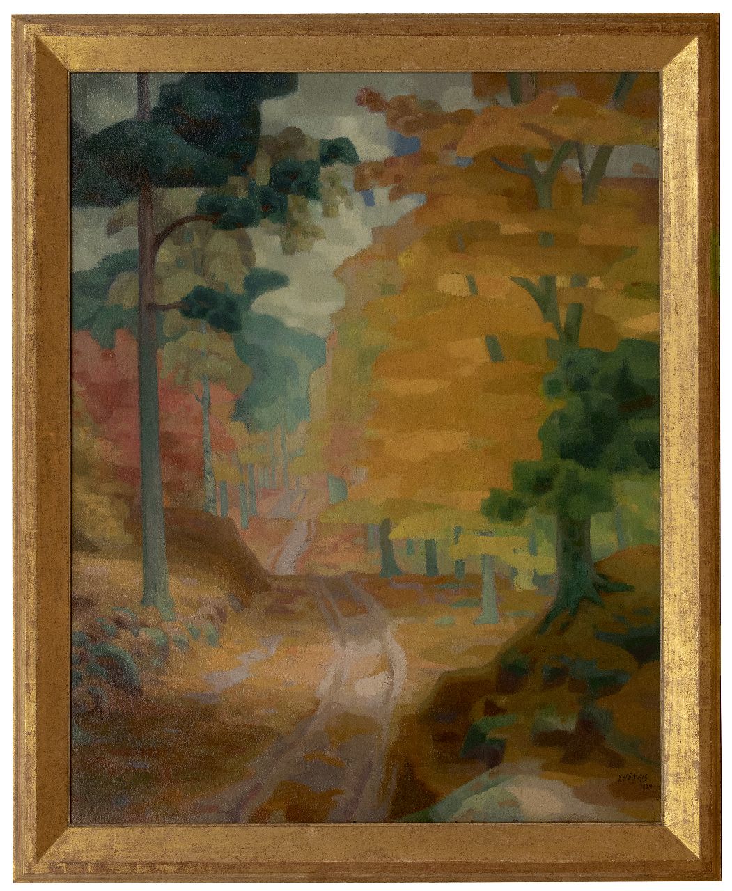 Fekkes J.H.  | Johannes Hendricus 'Jan' Fekkes | Schilderijen te koop aangeboden | Boslaantje, olieverf op doek 120,3 x 94,8 cm, gesigneerd rechtsonder en gedateerd 1920