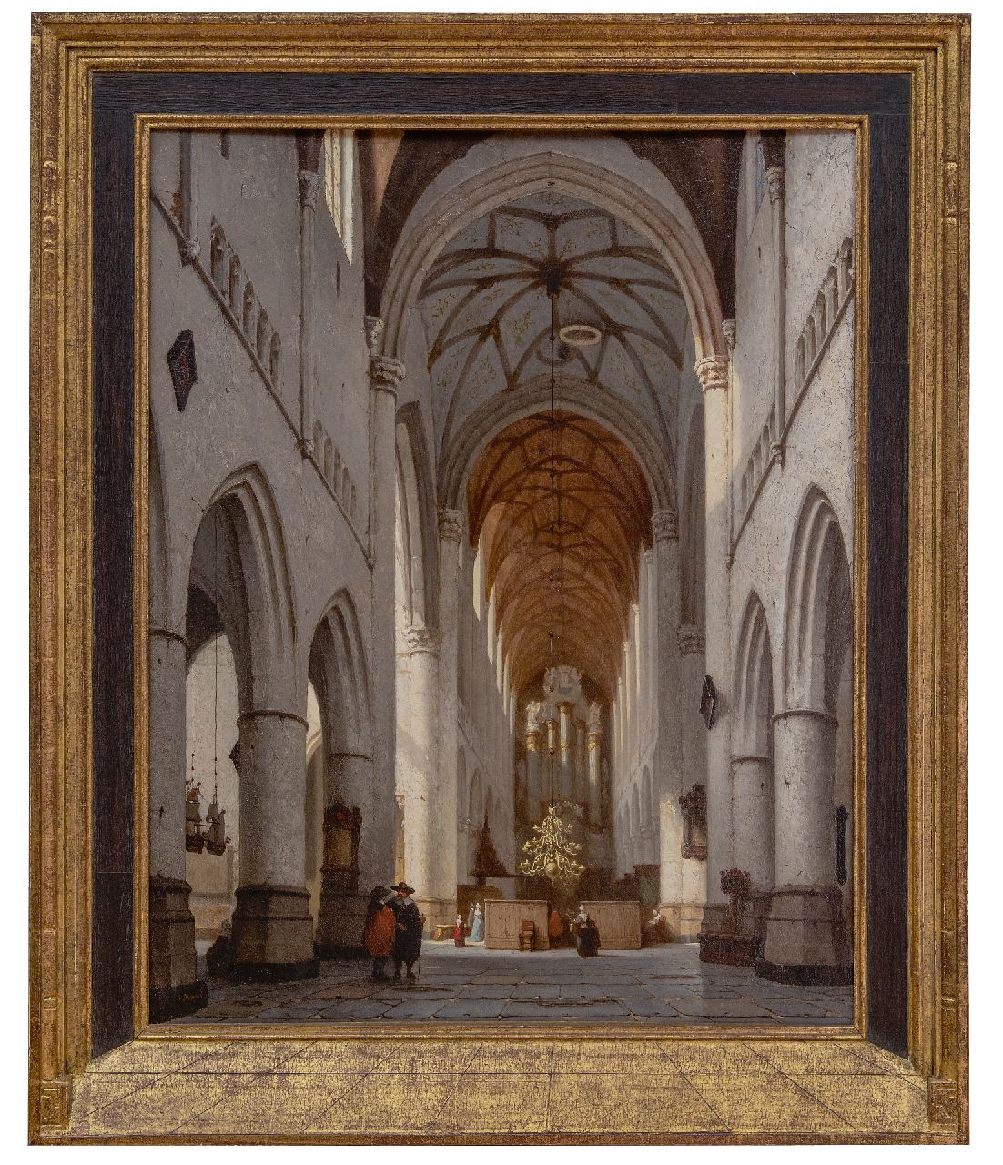 Schenkel J.J.  | Jan Jacob Schenkel | Schilderijen te koop aangeboden | Interieur van de St. Bavokerk, Haarlem, olieverf op paneel 77,4 x 61,0 cm, gesigneerd linksonder en te dateren ca. 1861-1875