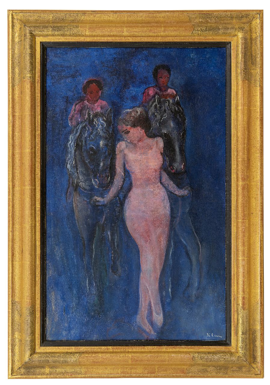 Klein F.F.A. | Friedrich Franz Albert 'Frits' Klein | Schilderijen te koop aangeboden | Voltigeurs; verso: acrobate te paard, olieverf op doek 61,0 x 37,9 cm, gesigneerd rechtsonder en op spieraam Klein F.F.A. | Friedrich Franz Albert 'Frits' Klein | Schilderijen te koop aangeboden | Voltigeurs; verso: acrobate te paard, olieverf op doek 61,0 x 37,9 cm, gesigneerd rechtsonder en op spieraam