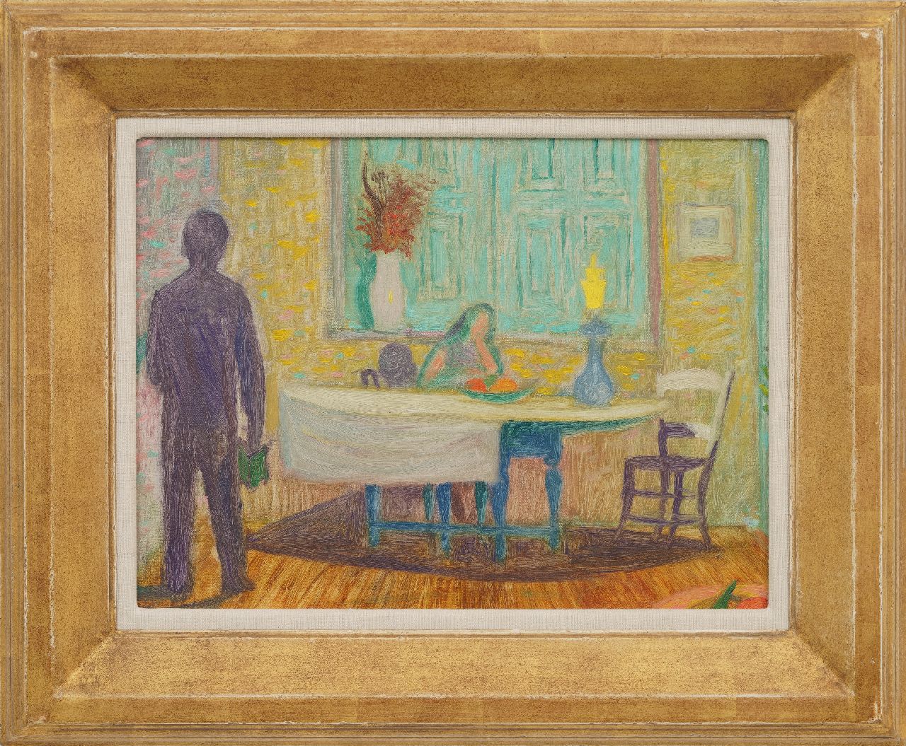 Kurpershoek T.L.  | Theodorus Lambertus 'Theo' Kurpershoek | Schilderijen te koop aangeboden | Interieur, olieverf op doek 30,1 x 40,2 cm, te dateren ca. 1948