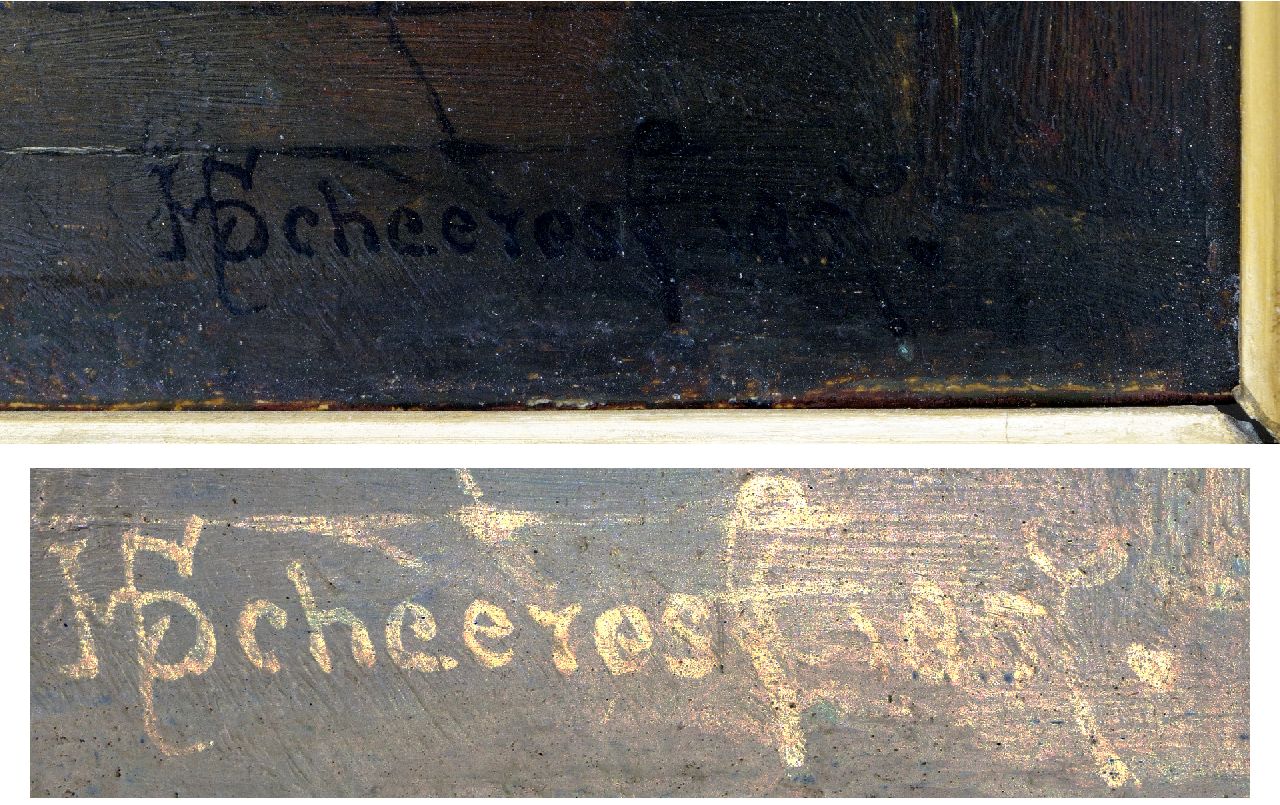 Hendricus Johannes Scheeres signaturen In de wijnkelder