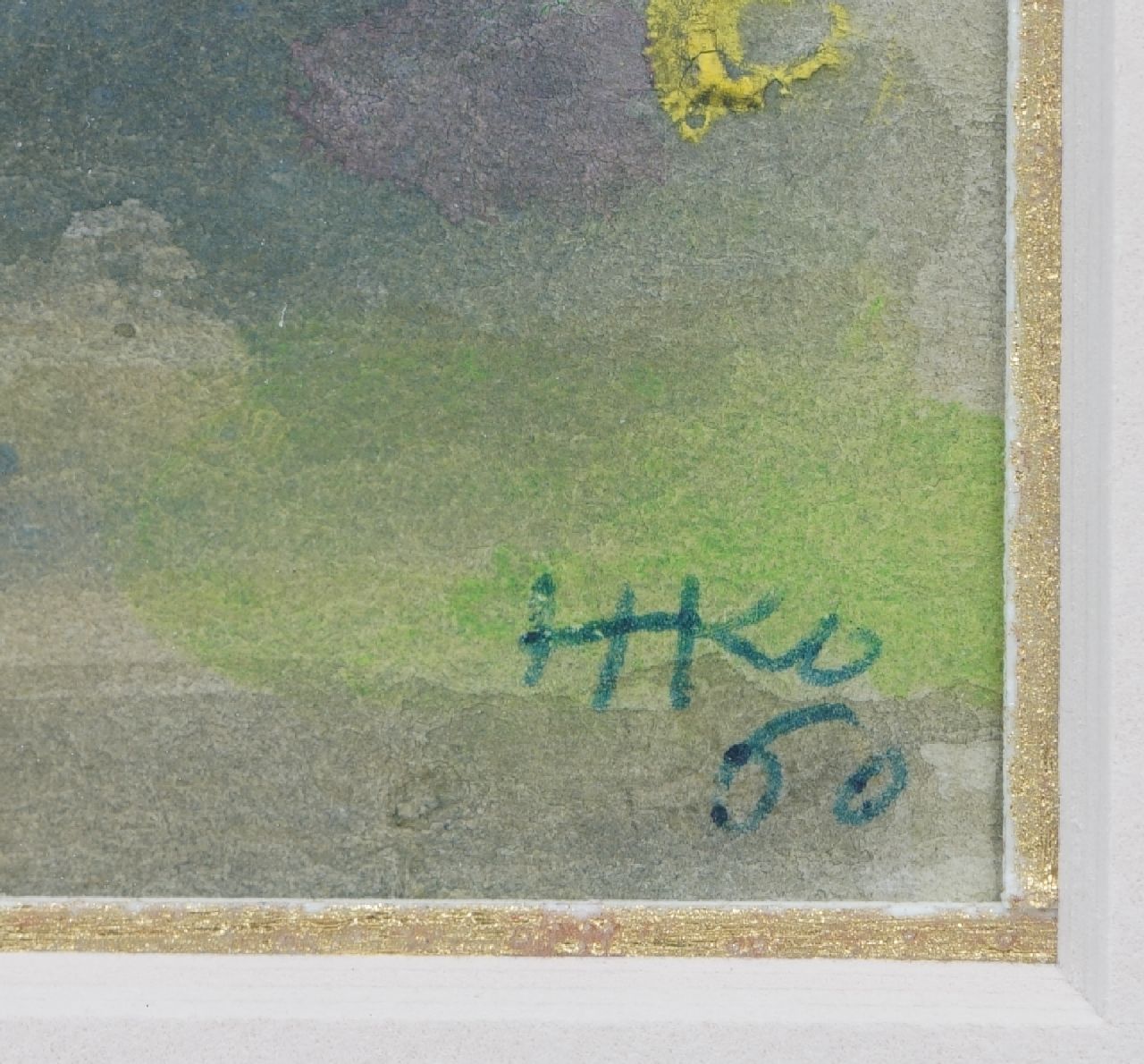 Harm Kamerlingh Onnes signaturen Oude pomp in de duinen, Terschelling