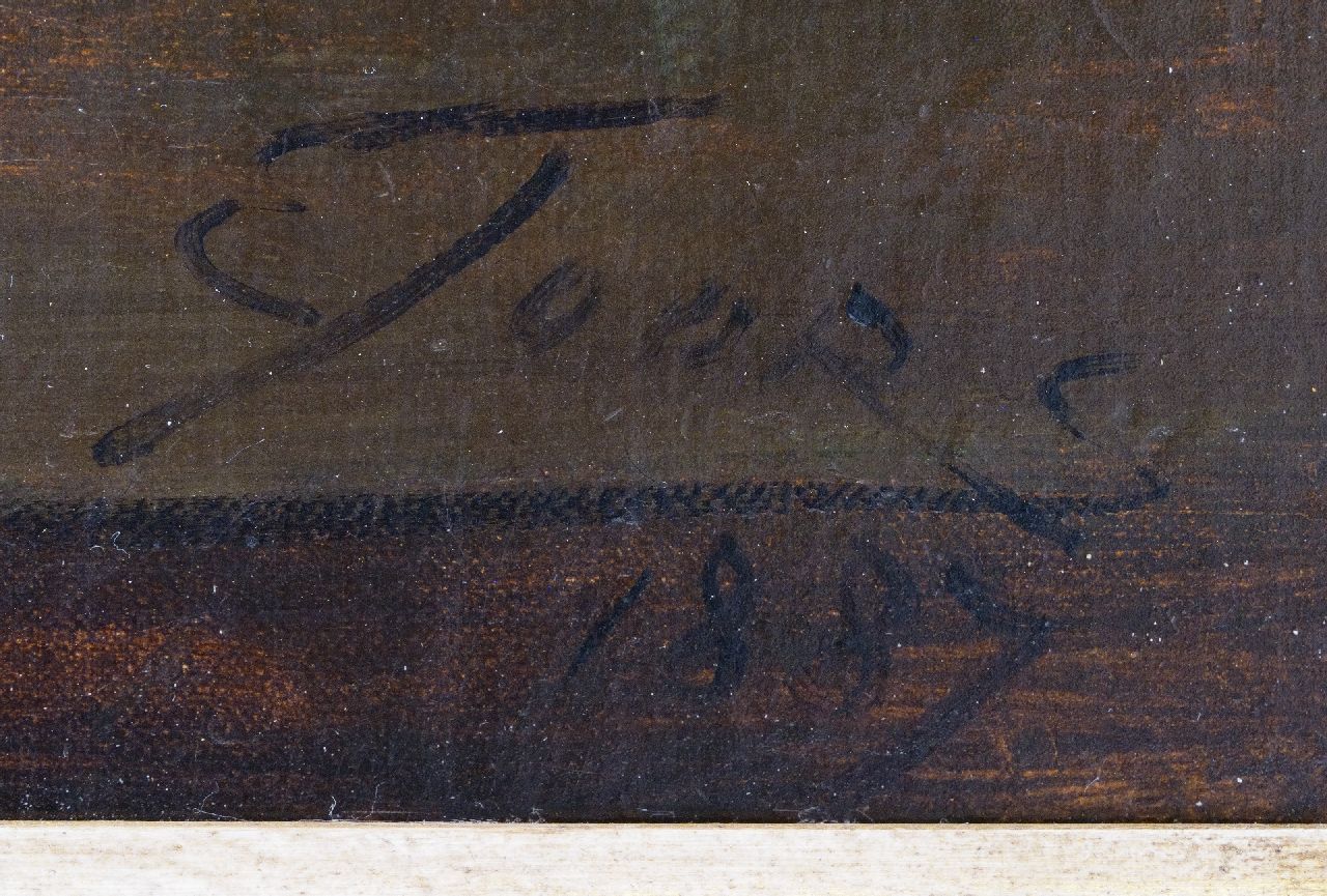 Eugeen Joors signaturen Rozen in een glazen vaas