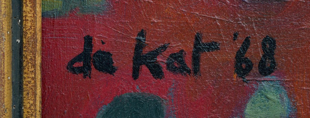 Otto B. de Kat signaturen Avondstemming met boerderij