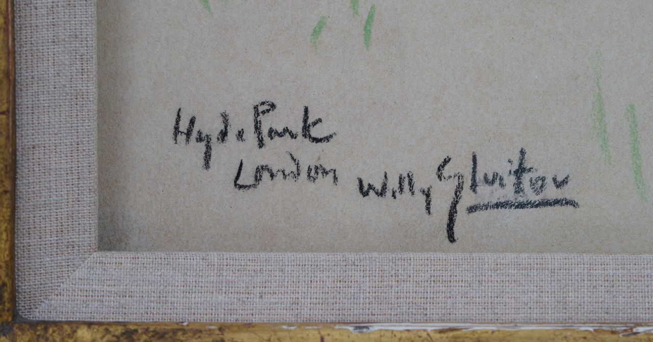 Willy Sluiter signaturen In Hyde Park, Londen