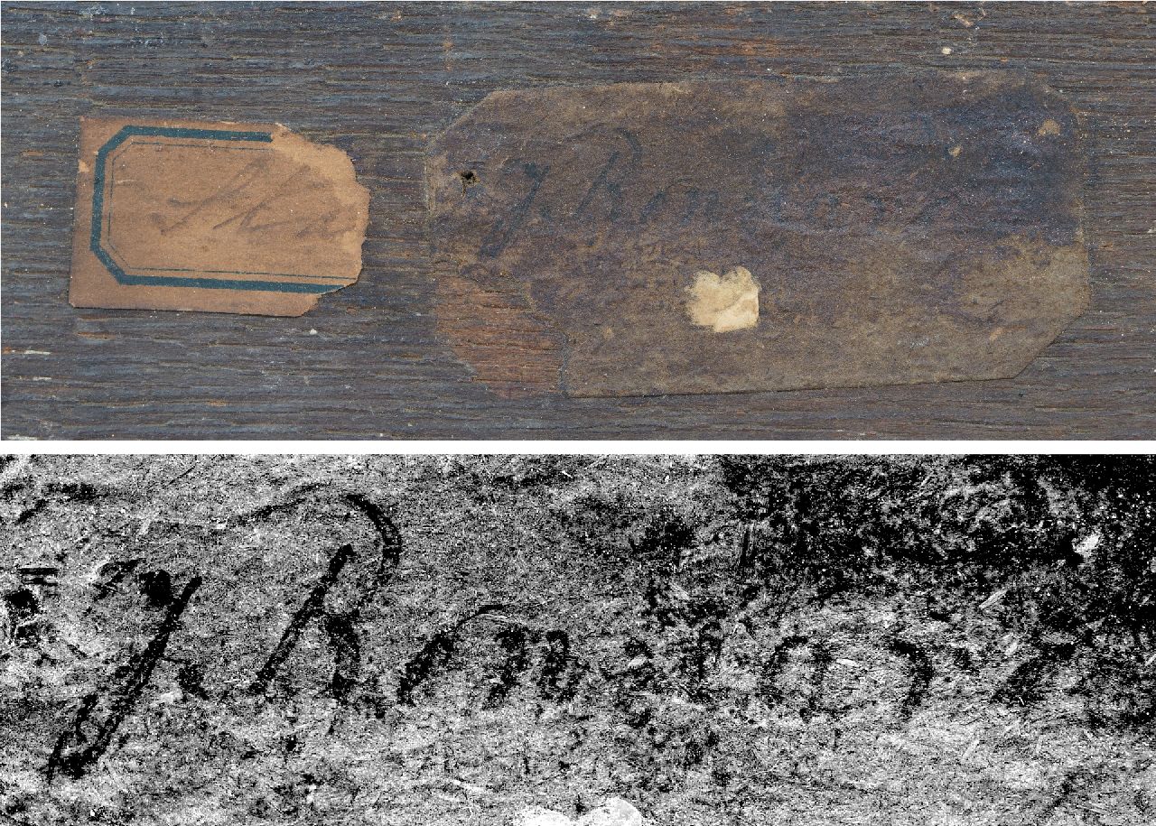 Fredericus Theodorus Renard signaturen Drinkend vee bij een rivier