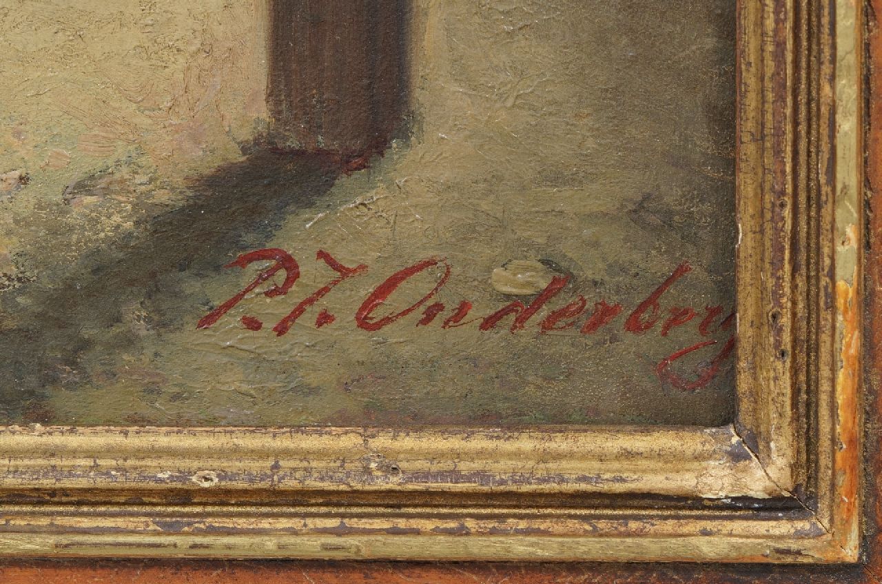 Pieter Jan Onderberg signaturen Jong gezin op een waranda