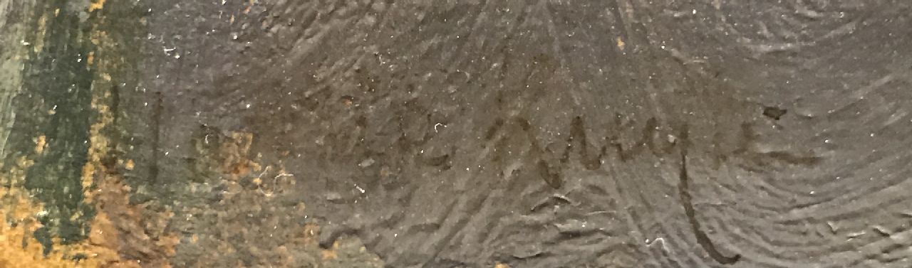 Harrie Kuijten signaturen De vrouw van de kunstenaar, Leni, roeiend op een zomerdag