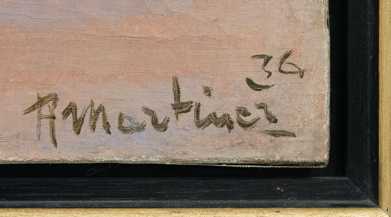 Raoul Martinez signaturen Stilleven met bananen en sinaasappel