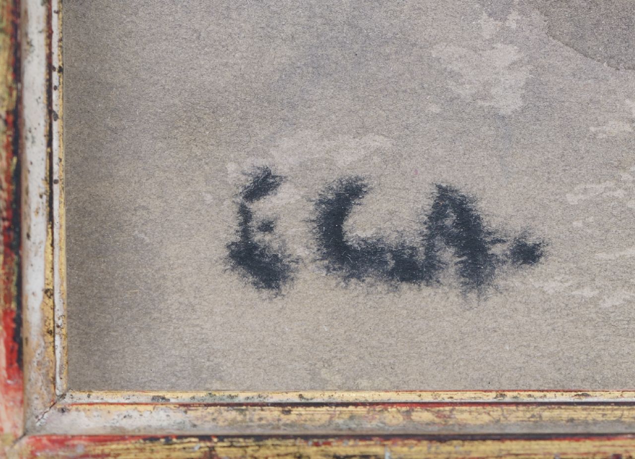 Elise Arntzenius signaturen Zomerbloemen in een kristallen vaas