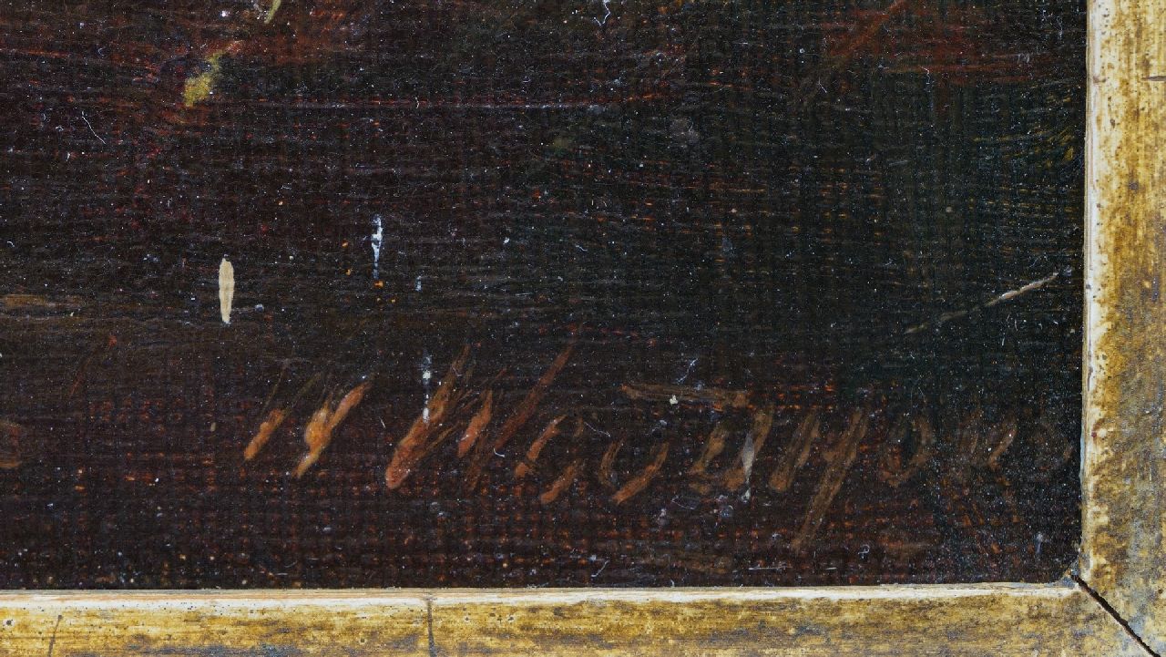 William Woodhouse signaturen Drie jachthonden in actie