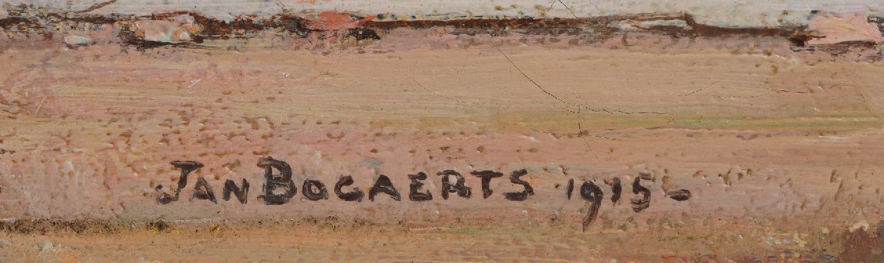 Jan Bogaerts signaturen Het beeld van een sfinx en Cupido in het park van Versailles