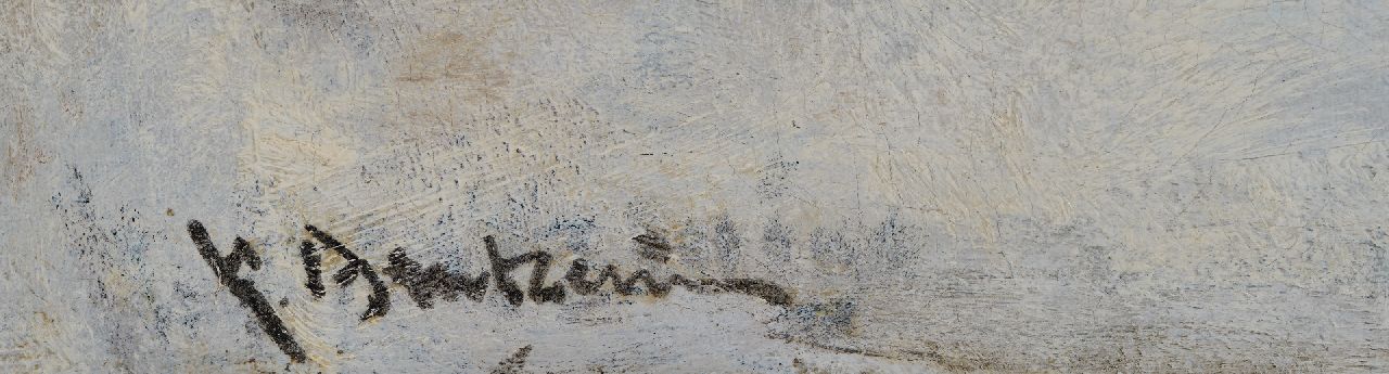 Floris Arntzenius signaturen Het Buitenhof, Den Haag, in de sneeuw