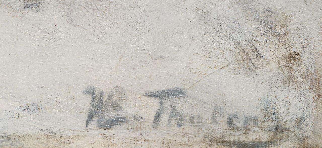 Willem Bastiaan Tholen signaturen Winter in oud Scheveningen