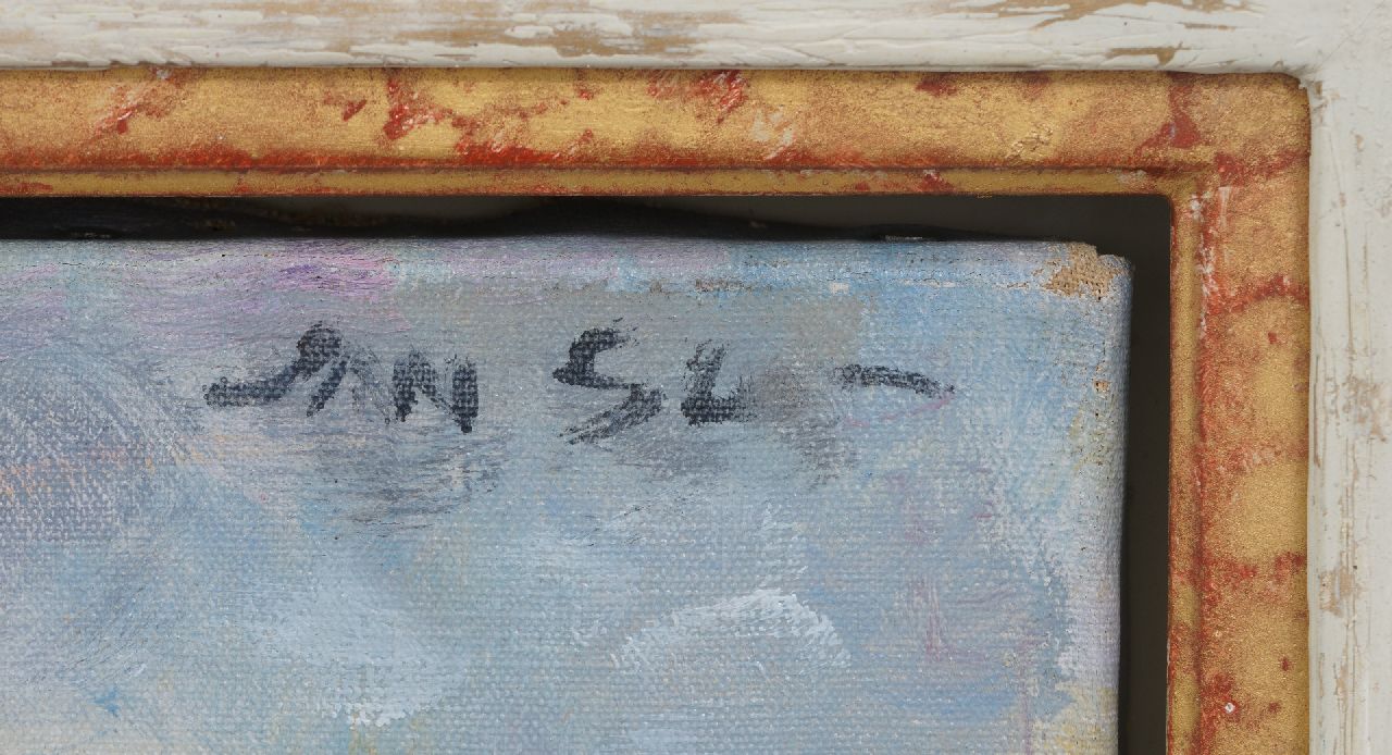 Jan Sluijters signaturen Zonsondergang op het Zeeuwse strand