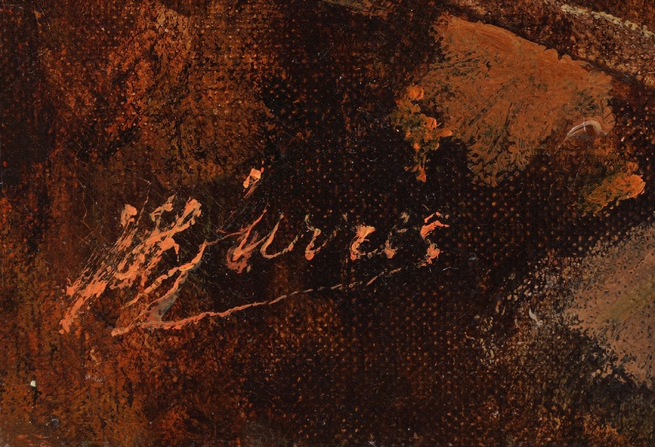 Johannes Hendricus Jurres signaturen Romeinse soldaten en hun paarden bij een drinkplaats