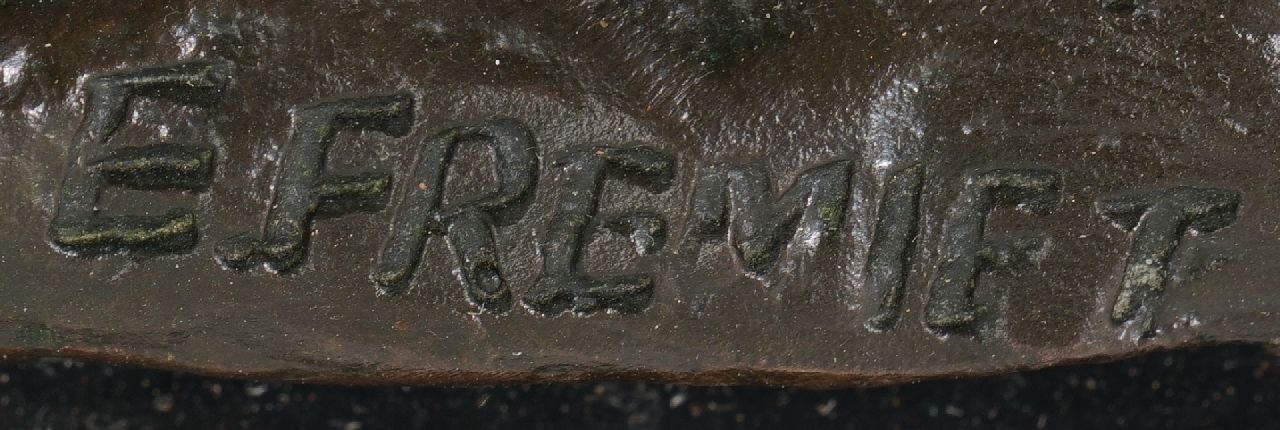 Emanuel Frémiet signaturen Windhond