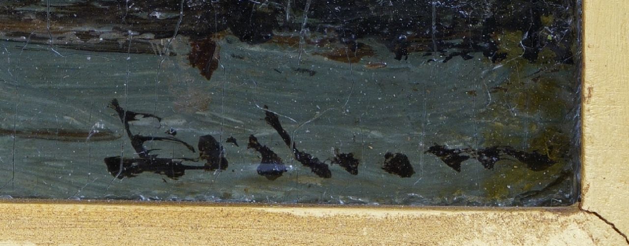 Johannes Bosboom signaturen Interieur van de Nieuwe Kerk in Amsterdam