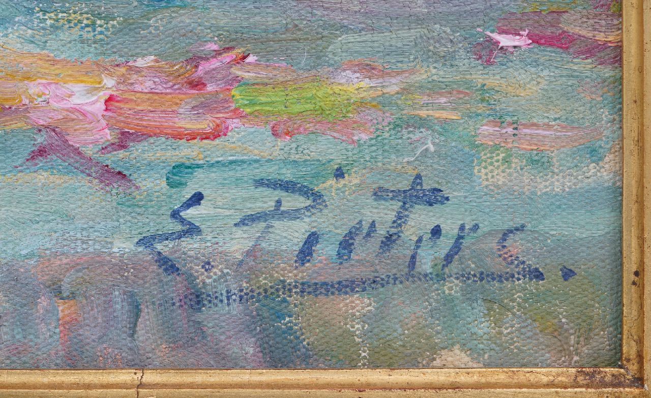 Evert Pieters signaturen Gemberpot met asters