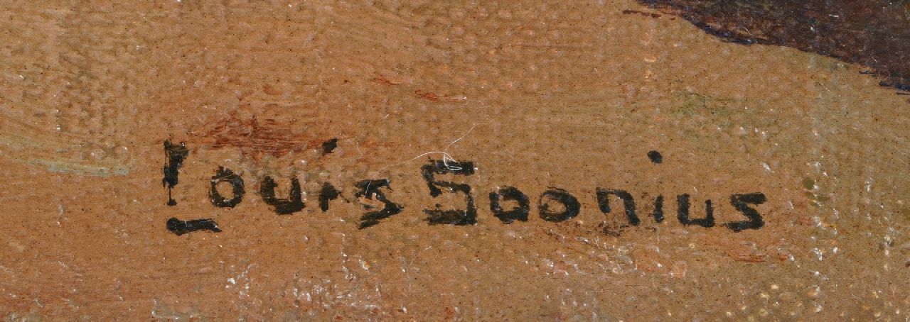 Louis Soonius signaturen De graanmolen 'Concordia' aan de Molenstraat in Ede