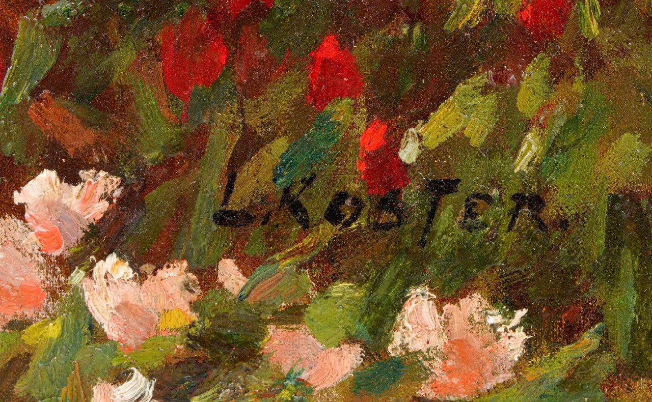 Anton Koster signaturen Bloeiende tulpenvelden