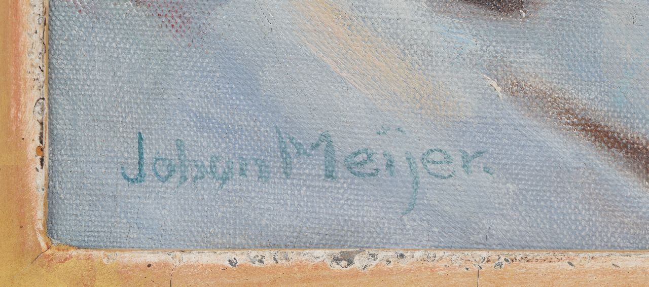 Johan Meijer signaturen Winterlandschap bij Blaricum