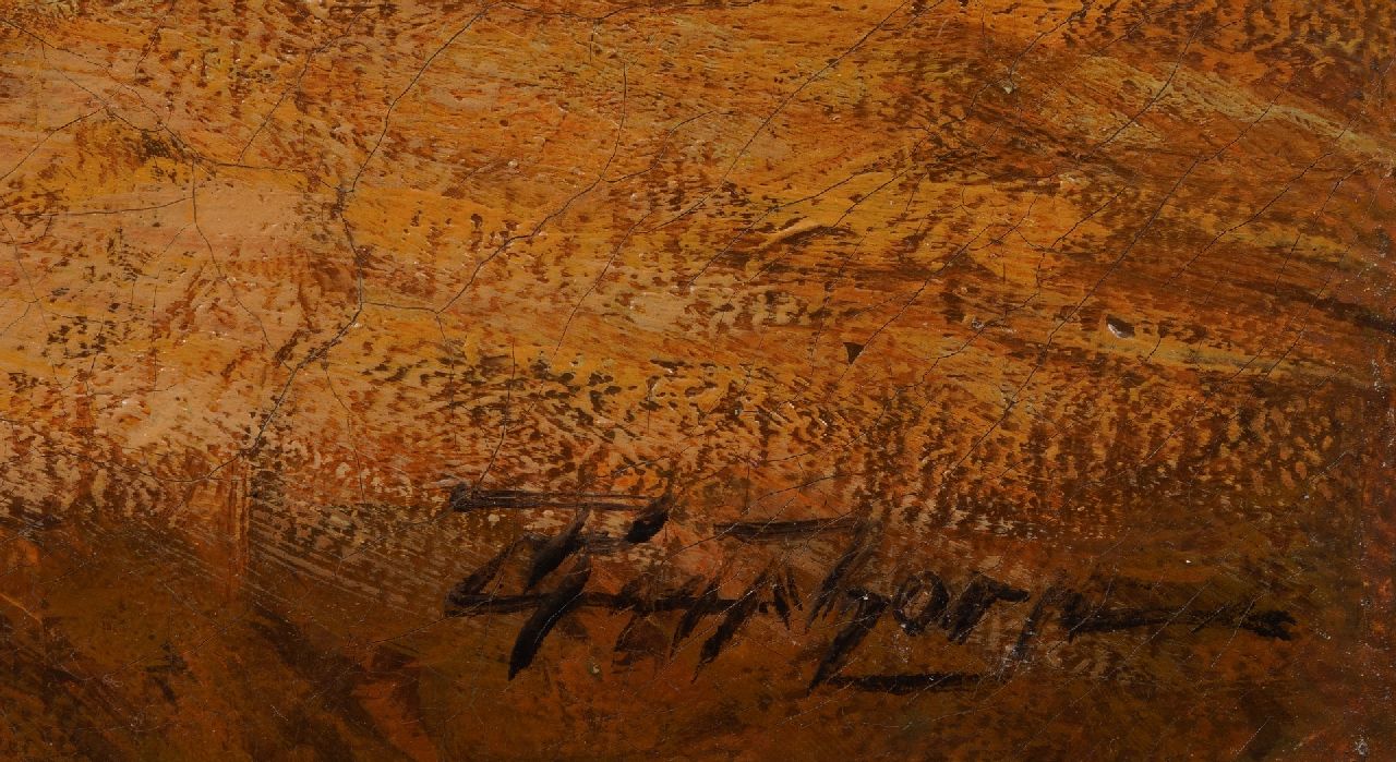 Cornelis Raaphorst signaturen Twee spelende katjes