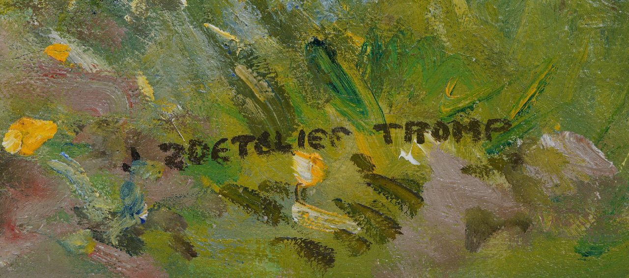 Jan Zoetelief Tromp signaturen Wandelende kinderen met lammetje bij Blaricum