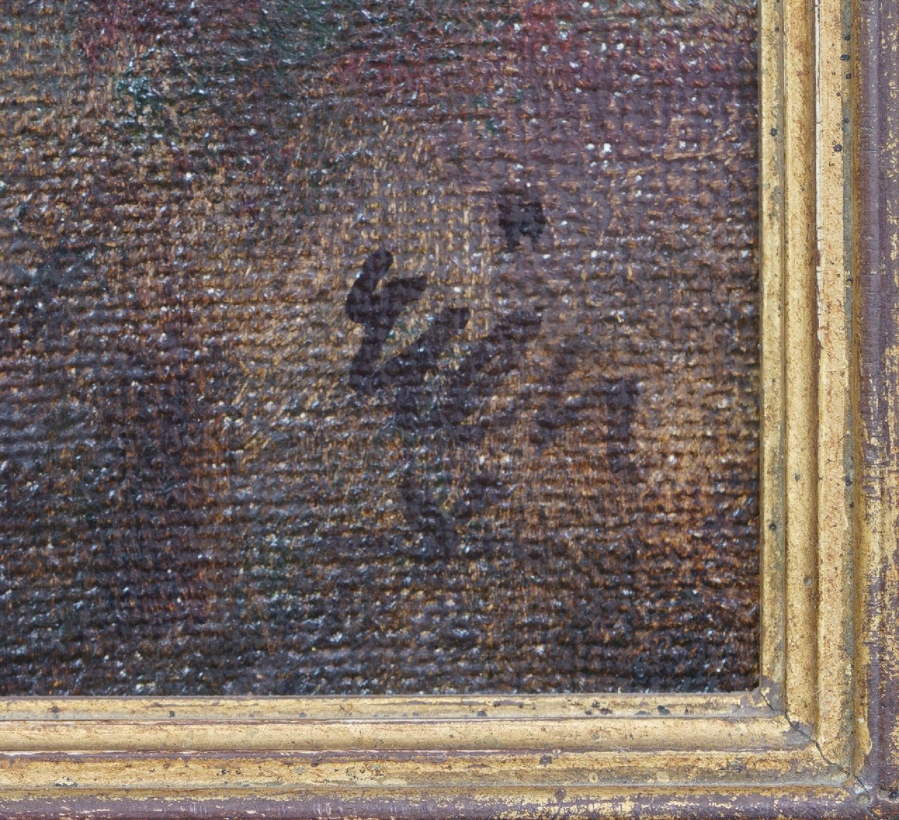 Rien Poortvliet signaturen Herten in een heidelandschap