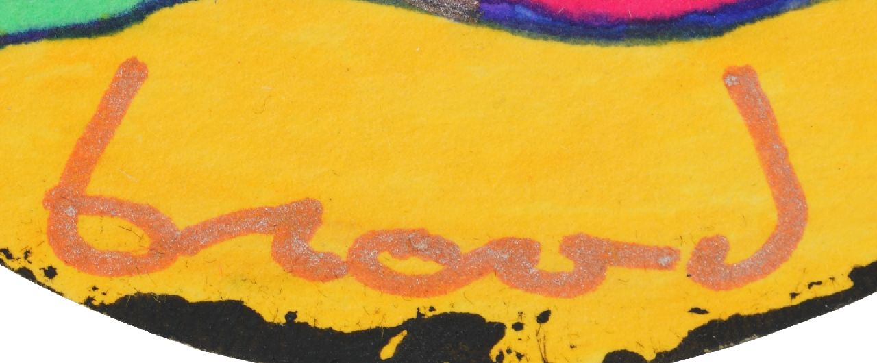 Herman Brood signaturen 'Artiesteningang' (bierviltje)