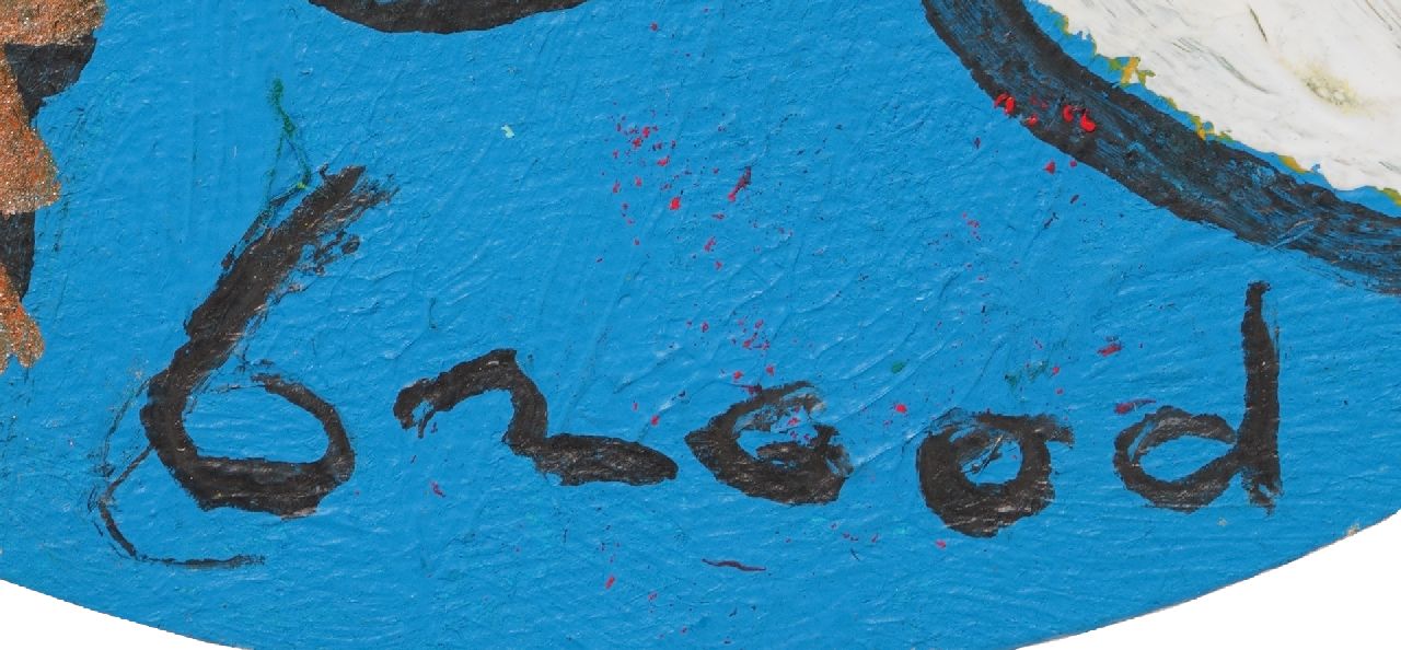 Herman Brood signaturen Mannenkop (bierviltje)
