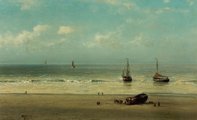 Destrée J.J.  | Sea view, Öl auf Leinwand 38,5 x 60,7 cm, signed l.r.